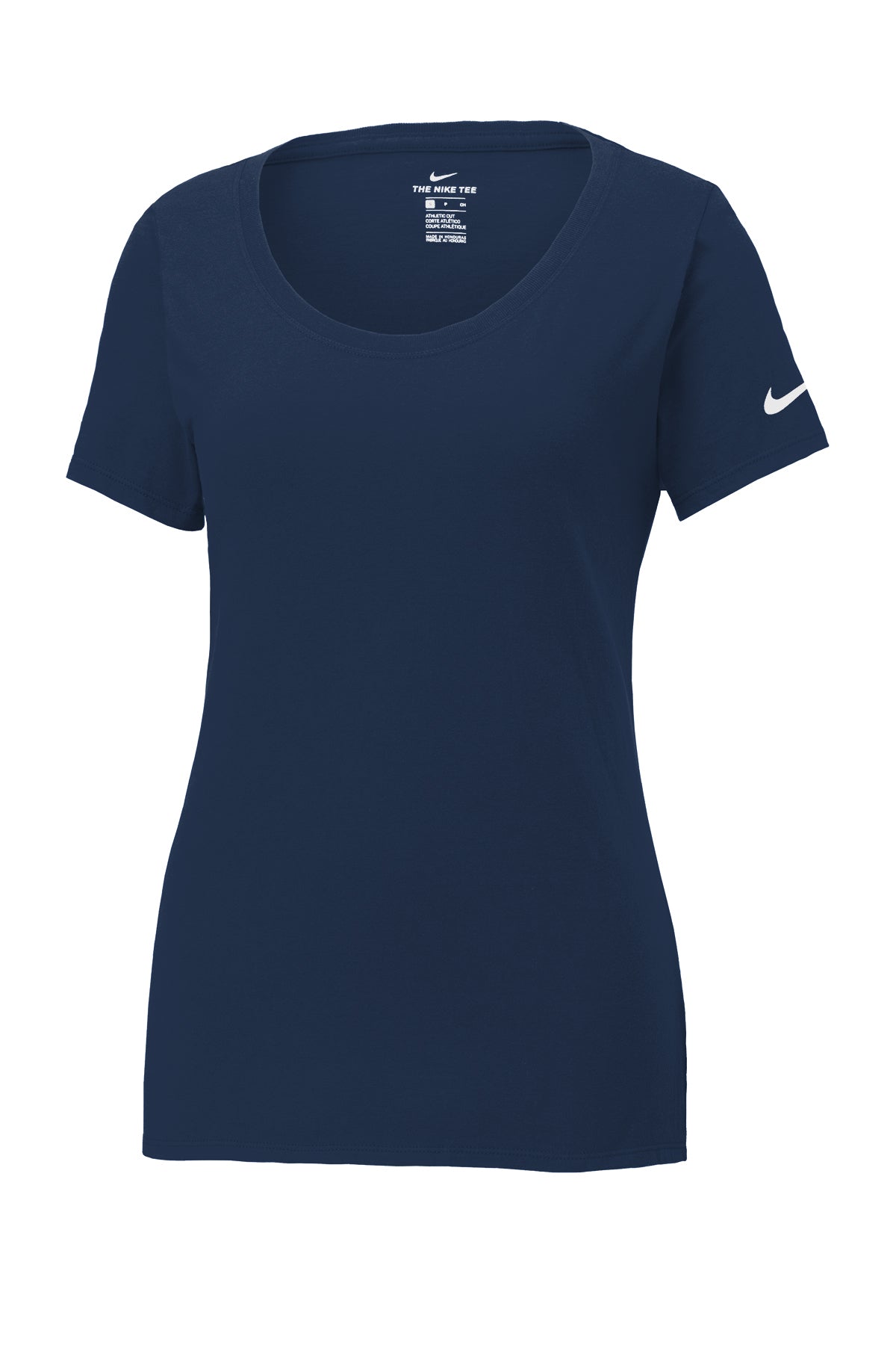 NIKE LADIES DRI-FIT COTTON/POLY SCOOP NECK TEE NKBQ5234